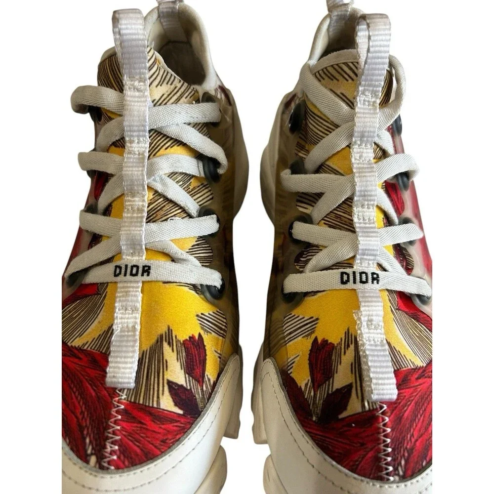 Christian Dior D Connect Chunky Floral Slip on Lace Sneaker 07-10N Size 37-38 - Picture 5 of 16